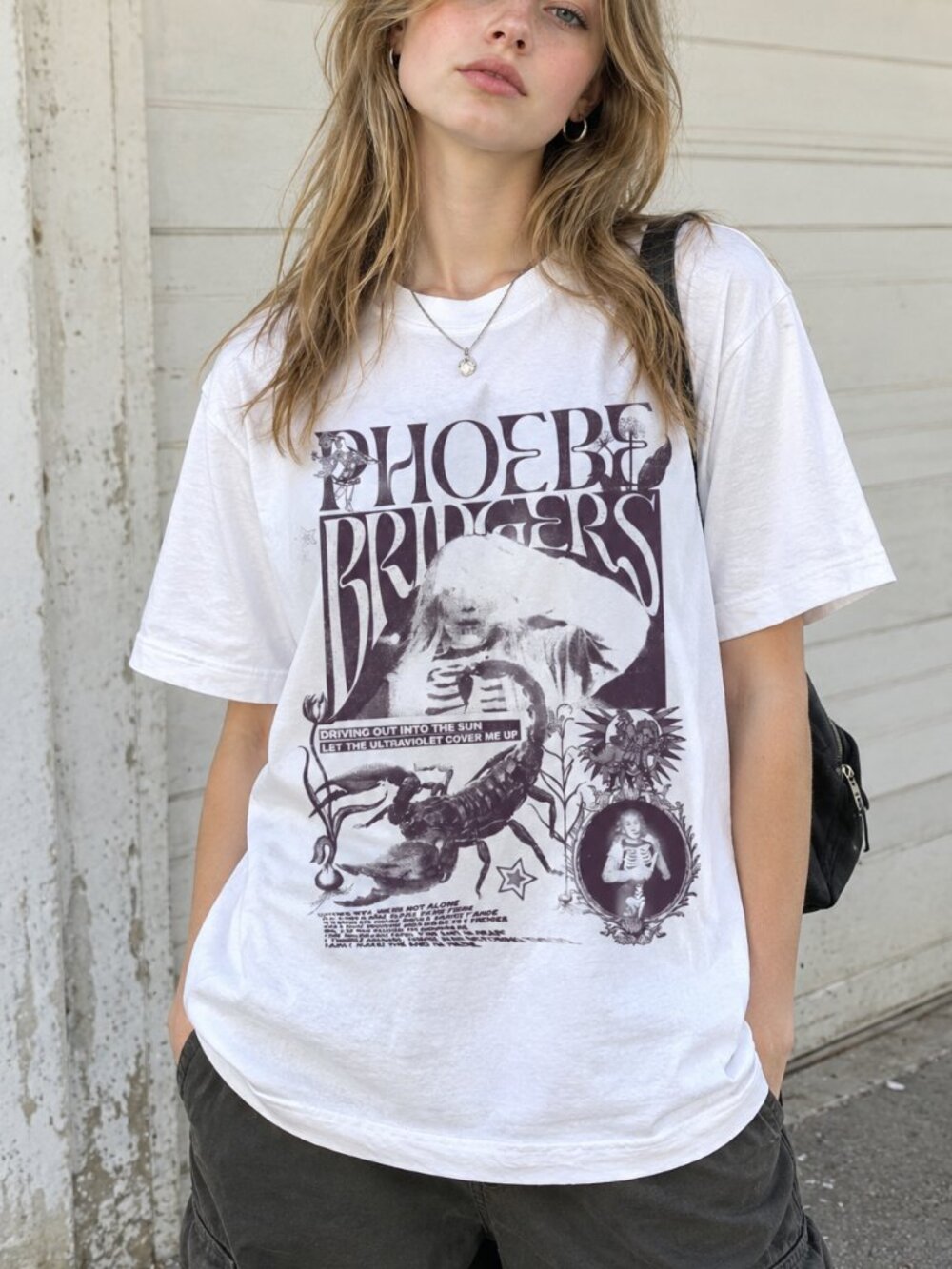 Phoebe Bridgers White Graphic Concert Tour Tee Shirt Unisex